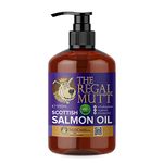 The Regal Mutt - Scottish Salmon Oil For Dogs, Cats, Horses, Ferrets & Pets - 100% Pure Premium Food Grade - Natural Omega 3, 6 & 9 Supplement - Promotes Coat, Skin, Joint and Brain Health (500 ml)