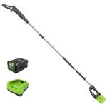 Greenworks PRO 9' 80V Cordless Pole Saw, 2.0 AH Battery Included PS80L21