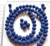 Get-Set-Go! 180pcs - 10MM Dark Blue Color Dotted Pearl/Fruit Ball Beads/Moti Angura Beads for Jewelry Making, Arts & Crafts & Decoratives (10mm-DarkBlue)