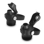 EIPOSAU Auto Flip Lid for Hydro Flask Standard Mouth Bottle, Spout lid for Iron Flask, fits for Simple Modern and Most Brands, Replacement Lid with Button Lock, 2 Pack