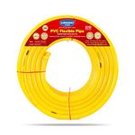 LINGARAJ 0.75 Inch PVC Flexible Hose Pipe Use for Garden Watering, Car Bike Wash, Agricultural, Floor Clean (Yellow, 15 m Long) -50 feet Approx