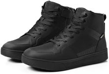 RIDEIRON Motorcycle Boots Men Motorcycle Shoes CE Standard All Seasons Breathable Non-Slip Shoes Modern and Comfortable Black 43