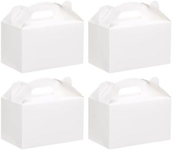 Moretoes 48 Pack Treat Boxes Gable Boxes Party Favor Boxes Paper White Gift Boxes for Birthday Party Shower 6 x 3.5 x 3.5 inches