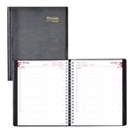 Brownline® 2025 Essential Daily Planner, Appointment Book, 12 Months, January to December, Twin-Wire Binding, 11" x 8.5", Black (CB965.BLK-25)