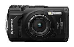 OM SYSTEM Tough TG-7 Black Digital Camera, 12MP, Waterproof, Shockproof, Underwater and Macro Shooting Modes, high speed image sensor, 4K Video, 4x-wide-angle zoom (successor Olympus TG-6)