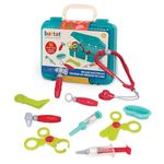 Battat - Deluxe Doctor Kit - Pretend Play Doctor Set - Kids Nurse Toys - 10-Pcs With A Carry Case - Toddler House Call Playset, 3 Years +, Blue