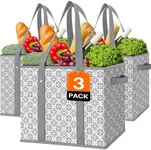 WISELIFE Reusable Grocery Bags [3 P