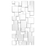 Empire Art Direct Elegant Cluster Wall, 0.25"-Beveled Squares Modern Mirror for Bathroom,Vanity,Bedroom,Ready to Hang, 24" x 48", Clear