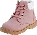 Rugged Bear Kids Hiking Outdoor Waterproof Lace-up Comfort Urban Styled Boots - Pink (size 10 Toddler)