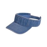 MG Unisex Pro Style Washed Denim Visor-4029-L.BLUE