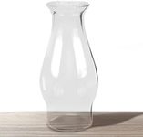 RAHATA Oil Lamp Chimney Hurricane Kerosene Lamp Shade Glass Replacement Clear 3 Inch Base (Wave Style)