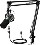 MAONO XLR/USB Dynamic Microphone, RGB PC Podcast Mic with Software for Recording, Streaming, Gaming, Studio, Metal Mic with Tap-to-Mute, Headphone Jack, Gain Knob & Volume Control (PD200XS-Black)