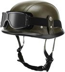 Retro Leather Half Helmet Motorcycl