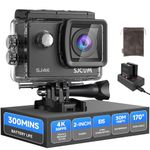 SJCAM SJ4000, Pro-Grade 4K Action Camera, 40MP 3-Axis EIS Stabilization Motorcycle Sport Camera, 170°FOV Waterproof Camera Underwater, 5X Zoom, Helmet Kit,for Surfing, Skiing,Hiking