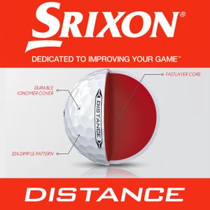 Srixon Distance 10 Golf Balls, White – High Performance