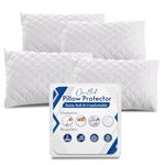 Sunshine Comforts Pillow Protectors, Waterproof Quilted Zipped Pillow Protectors 4 Pack, Ultra-Soft & Machine Washable Pillow Protectors, Anti–Wrinkle and Hypoallergenic Pillow Cases 4 pack, 50 x75cm