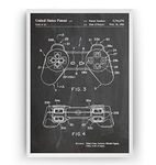 Magic Posters Playstation Controller 1998 Patent Print - Games Room Retro Gamer Gaming Poster Giclee Art Wall Decor Vintage Blueprint Gift - Frame Not Included