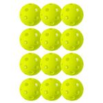 Franklin Sports X-26 Pickleballs - Indoor - 12 Pack - USA Pickleball Approved - Lime Green