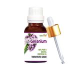 Naturoman Geranium Pure and Natural Essential Oil | Therapeutic Grade | Suitable for All Skin Types | Natural & Pure | For Skin, Hair, Face & Body | Pack of 1 | 15 ml