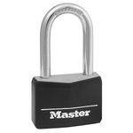 Master Lock 141DLF Solid Brass Padlock, Black Cover, 1-9/16-Inch, 1-1/2-Inch Shackle