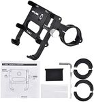 Bike Phone Holder,Motorcycle Phone Holder,GUB Mountain Bike Road Bicycle Motorbike Handlebar Mount Stand Mobile Phone Clip Holder(黑色)