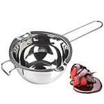 [New Upgrade] Stainless Steel Double Boiler Pot 600ML for Melting Chocolate, Butter, and Candle Making - 18/8 Steel Universal Insert