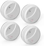 4 Pack Wireless Smoke Detectors for Home,Photoelectric Wireless Fire Alarms 10 Year Battery Powered Design(not Included),Portable Operated for Travel,Attic Fire Alarm Universal RV Smoke Detector