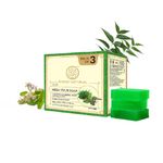 Khadi Natural Neem Tulsi Soap 125g X 3 Pcs = 375g| Handmade Bathing Soap | Herbal Soap for Removing Dirt & Impurities | Suitable for All Skin Types|Pack of 3