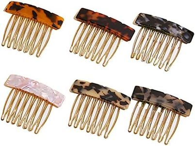 6Pcs Acetate Exquisite Hair Side Combs Small Seven-tooth Hair Decorative Bangs Comb Pin Headpiece Hair Jewellery Fashion Styling Accessories for Women Girls