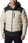 Columbia Men's Autumn Park Down Hooded Jacket, Dark Stone/Shark, Large