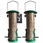 Home-Ed Hanging Bird Feeders for Small Birds - Wild Bird Seed Feeder - Large Capacity, Premium Quality & Sleek Design - 360-degree Bird Feeder Station