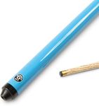 Jonny 8 Ball JET JUNIOR 36 inch 2 Piece Centre Joint Kids Ash Snooker Pool Cue - 10mm Tip (Neon Blue)