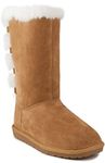 Sugar Womens Panthea Microsuede Faux Fur Winter & Snow Boots, Panthea-chestnut Microsuede, 5 UK