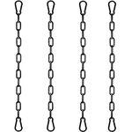 Panexf Steel Chain Heavy Duty 4 Pcs Hanging Chair Chain with 8 Pcs Carabiners, Garden Swing Chains Ø4mm 50cm Metal Hammock Chain for Swing Hanging Chairs