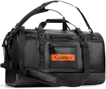 Gonex Waterproof Duffel Bag, 120L Heavy Duty Dry Duffle Bag with Reinforced Thickened Bottom, 3-in-1 Convertible Large Travel Backpack for Kayaking, Motorcycle, Camping & Boating, Black
