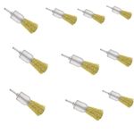 Inditrust 1/4inch 19mm End wire brush set Wheel Brush or Rust removal, paint removal, deburring sharp edges (10 PCS)