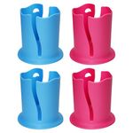 4pcs Paddle Board Drink Holder, Multiple-Use Kayak Cup Can Holder Universal Anti-Toppling Rope Attached Surfboard Water Bottle Stand Beer Holder for Outdoor Fishing Accessories (Blue, Pink)