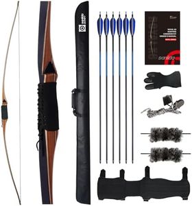 Sanlida Archery 68” Royal X8 Longbow Traditional Wooden Hunting Bow Handmade Hunting Bow and Arrows kit for Adults & Traditional Archers, RH Only (45lbs, Right Hand)