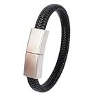 USB Flash Drive Leather Wristband Shape 64GB USB 2.0 U Disk Braided Rope Bracelet Memory Stick Portable Metal Data Storage Thumb DriveUSB Jump Drive for Laptop PC SmartTV Car Audio Music Player