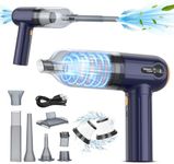 Handheld Car Vacuum Cleaner, 15000Pa Powerful Vacuum Cleaner Cordless, 3 in 1 Lightweight Vacuum & Blower Dust Buster, LED Display, USB Rechargeable Mini Cleaner for Car, Home and Pet Hair Cleaning