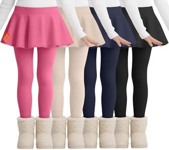 LessonZoo 4 Pack Girls' Skirt Leggings, 3-Color, 13-14 Years