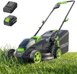STEELITE Electric Lawn Mower 13 Inch 20V, Cordless Lawn Mower with 5-Position Cutting Height Adjustment, Battery Powered Lawn Mower for Small Yard, Graden and Farm, 4.0Ah Battery and Charger Included