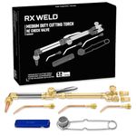 RX WELD Oxygen & Acetylene Torch Kit – 12 Pcs Welding Cutting Torch Kit, with Check Valves