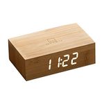 Gingko Design G003B11 Alarm Clock, Wood, Brown, One size