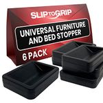 SlipToGrip Bed and Furniture Stopper (6 Pack Black)