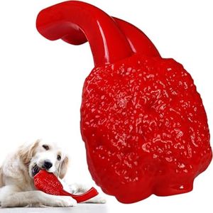 wikiRay Dog Chew Toy for Aggressive Chewers - Durable Nylon Dog Bone chew Toy Interactive Tough & Drumstick Bone for Large, Medium, and Small Dogs - Interactive Fun (Red up to 12 kg)