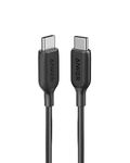 Anker Type C to Type C 3ft Black PD Cable, Super Fast Charging (50% Charge in 30 mins), Data Sync Compatibility & Power Delivery (PD) for iPhone 15, Samsung, OnePlus & others