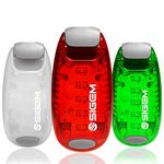 LED Safety Lights (3 Pack) + FREE Bonuses | Clip on Flashing Strobe Light High Visibility for Running Jogging Walking Cycling for Kids Dogs Bicycle Helmet Bike Tail light (White-Red-Green)