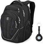 Swissdigital Design TSA Business Laptop Backpack For Men with Apple Find My,Travel Backpack With USB Charging Port,RFID Pockets Presents For Men Fits 15.6 Inch Computer | J16BT9508F-1