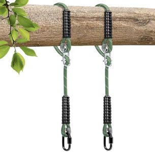 Heavy Duty Tree Swing Ropes Hammock, Hanging Straps, Adjustable Extendable for Outdoor Swings Hammock Playground Set Accessories, 7.25ft(87") of 2, Green